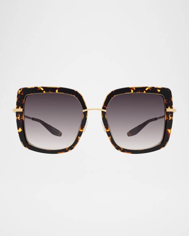 Margret Square Acetate & Titanium Sunglasses